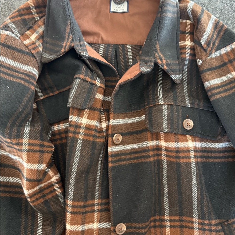 Plaid Button-Up Jacket